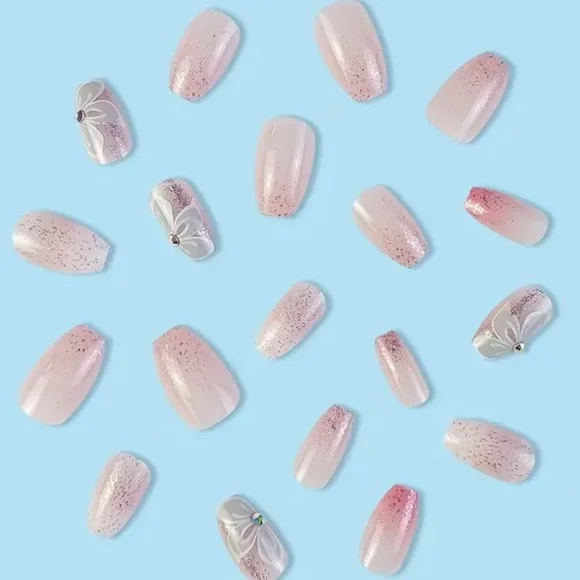 Shimmering Beauty Nail Art Pieces with Elegant Sister Style 24 pcs - Picture 2 of 5